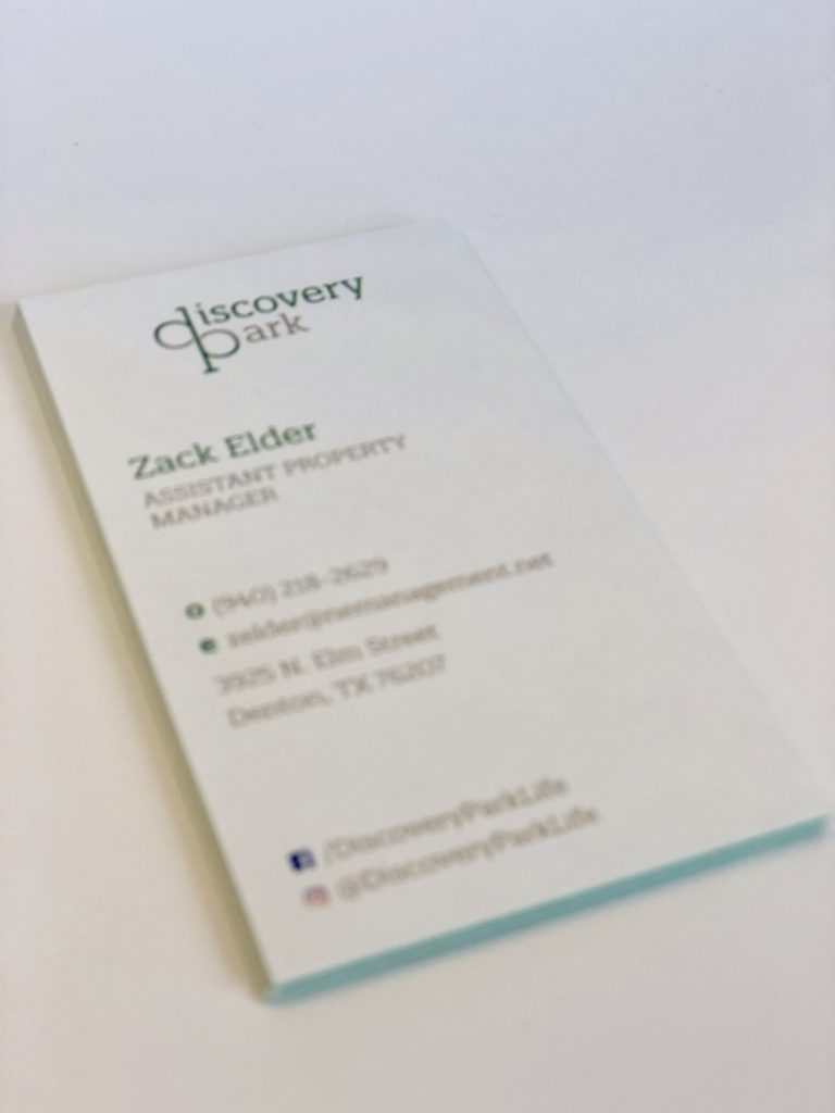 Rack card of Swifty's client Discovery Park