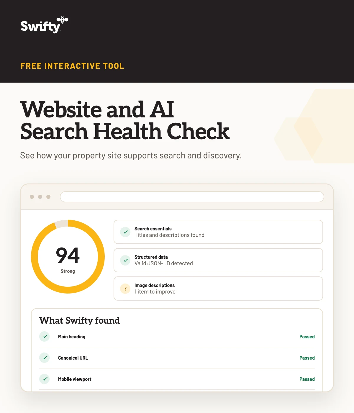 Website and AI Search Health Check interactive resource preview